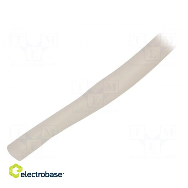 Insulating tube | silicone | natural | Øint: 10mm | Wall thick: 0.7mm