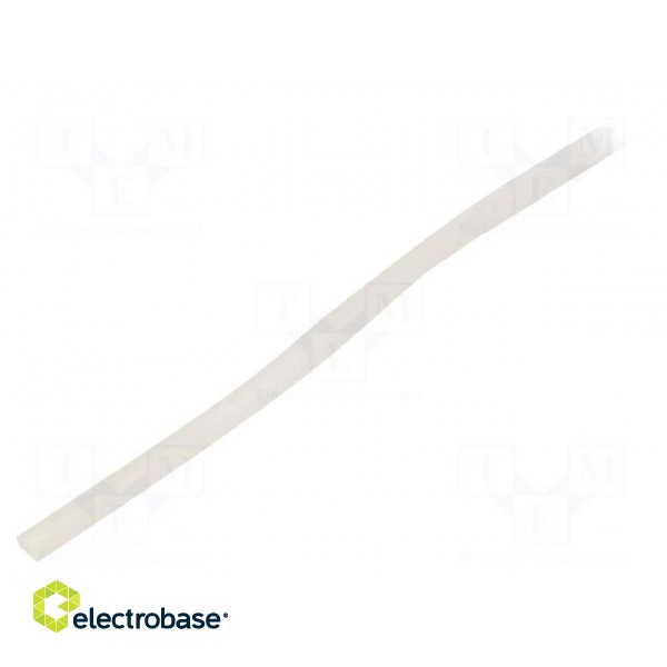 Insulating tube | silicone | natural | Øint: 2.5mm | Wall thick: 0.4mm image 1