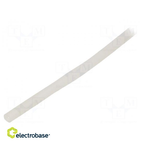 Insulating tube | silicone | natural | Øint: 3mm | Wall thick: 0.4mm paveikslėlis 1