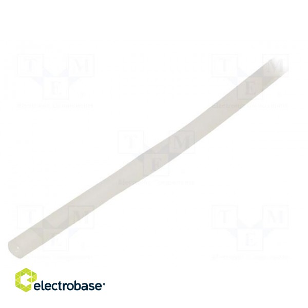 Insulating tube | silicone | natural | Øint: 3mm | Wall thick: 0.4mm image 1