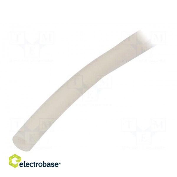 Insulating tube | silicone | natural | Øint: 8mm | Wall thick: 0.7mm