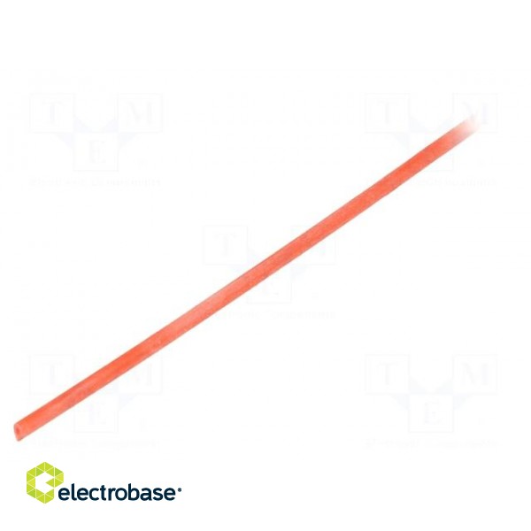 Insulating tube | silicone | red | Øint: 0.8mm | Wall thick: 0.4mm фото 1