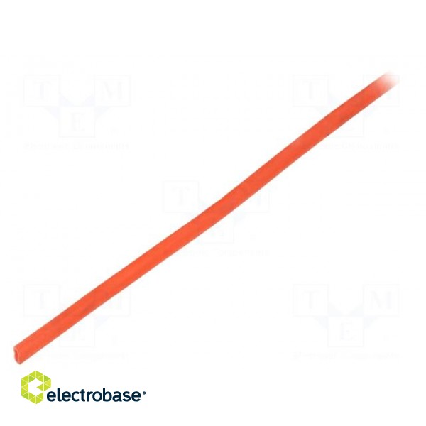 Insulating tube | silicone | red | Øint: 2mm | Wall thick: 0.4mm фото 1
