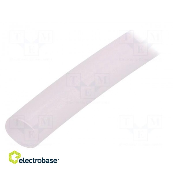 Insulating tube | Mat: silicone | transparent | -50÷200°C | Øint: 8mm