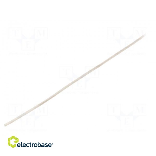Insulating tube | silicone | white | Øint: 0.5mm | Wall thick: 0.2mm фото 1