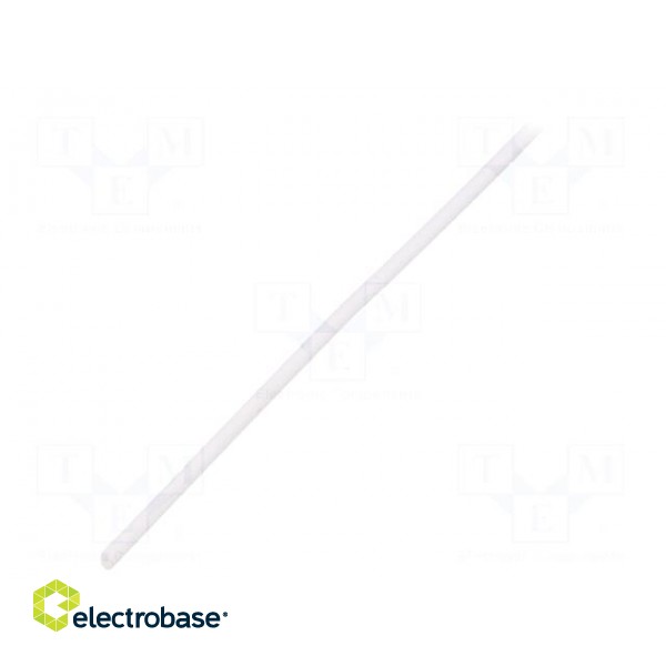 Insulating tube | silicone | white | Øint: 0.8mm | Wall thick: 0.4mm фото 1