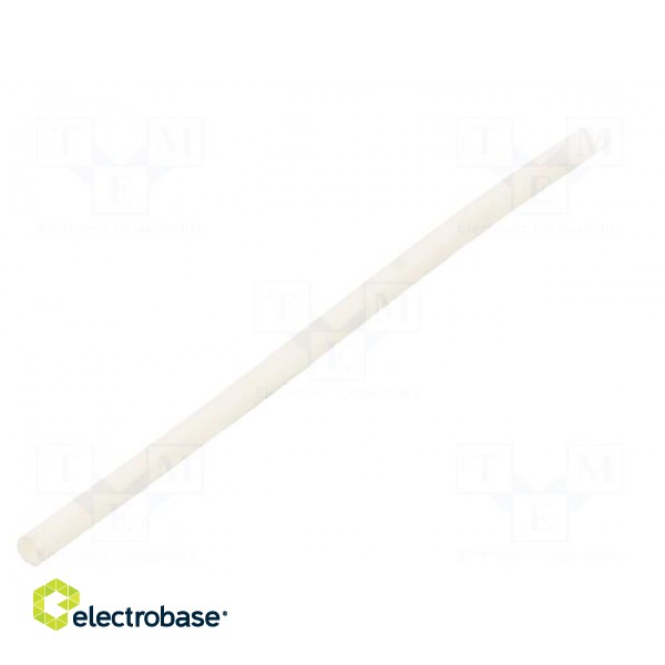 Insulating tube | silicone | white | Øint: 1.5mm | Wall thick: 0.4mm image 1