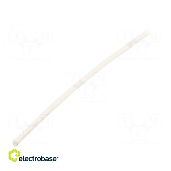 Insulating tube | silicone | white | Øint: 1mm | Wall thick: 0.4mm фото 1