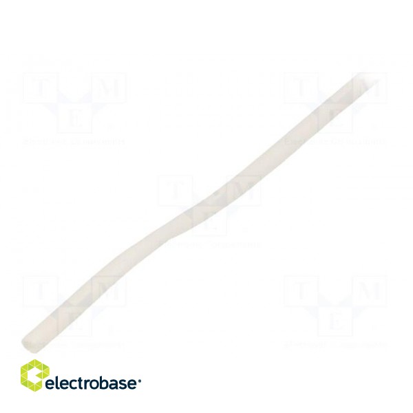 Insulating tube | silicone | white | Øint: 2mm | Wall thick: 0.4mm image 1