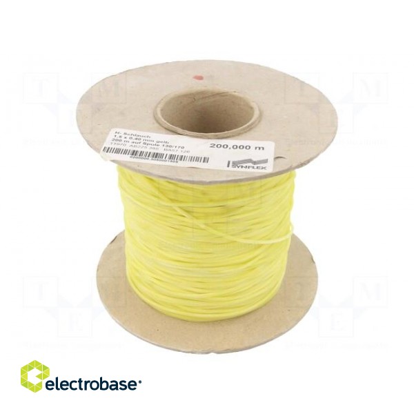 Insulating tube | silicone | yellow | Øint: 1.5mm | Wall thick: 0.4mm paveikslėlis 2