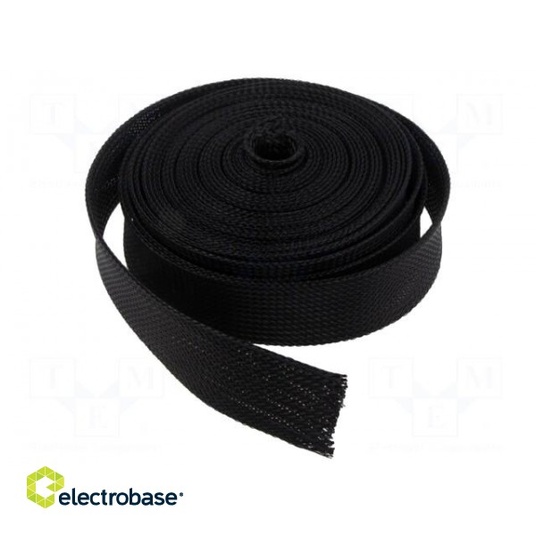Polyester braid | ØBraid : 20÷35mm | polyester | black | -55÷150°C