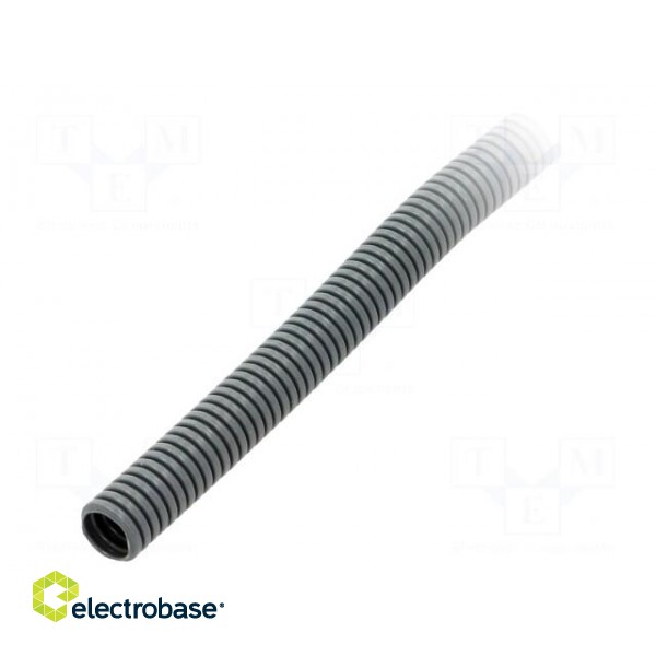 Protective tube | Size: 12 | polyamide | grey | -40÷120°C | Øint: 12mm
