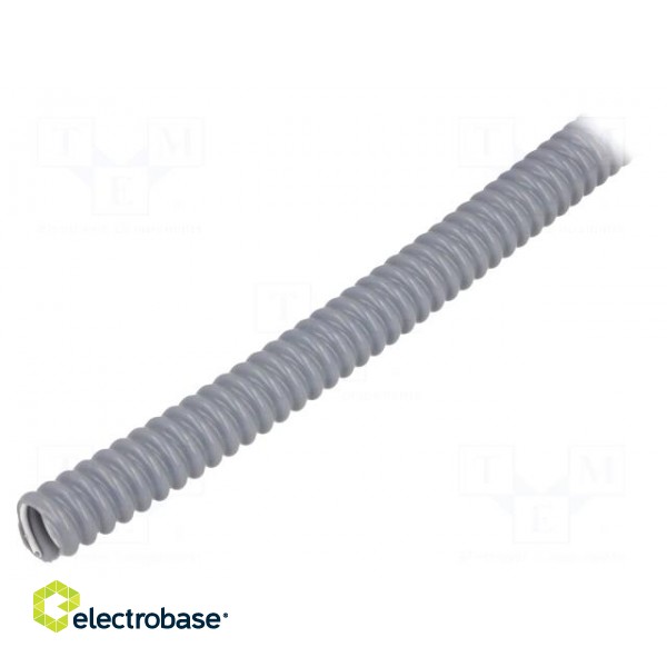 Protective tube | Size: 14 | PVC,steel | light grey | -20÷70°C | UL94HB