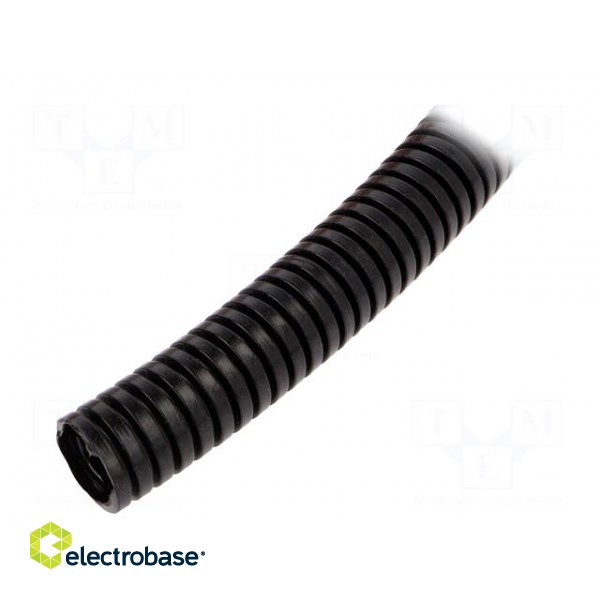 Protective tube | ØBraid : 16mm | black | L: 50m | -5÷60°C | Øint: 11mm