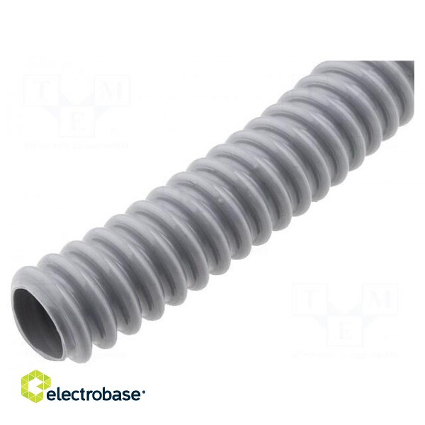 Protective tube | ØBraid : 12mm | PVC | grey | Len: 30m | -20÷70°C