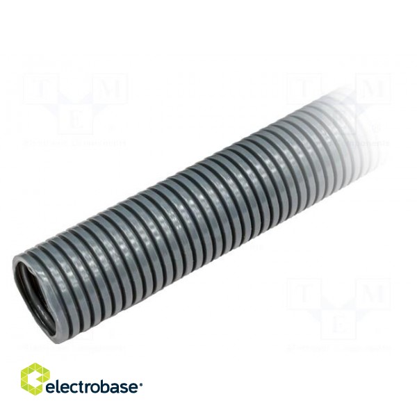 Protective tube | Size: 23 | polyamide | grey | -40÷120°C | Øint: 23mm