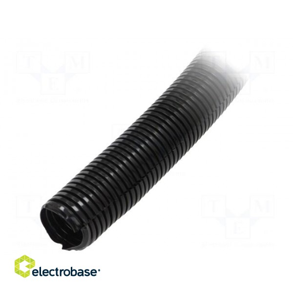 Protective tube | Size: 29 | polyamide | black | -40÷120°C | incised