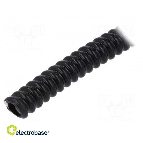 Protective tube | Size: 8 | PVC | black | L: 30m | -5÷60°C | 320N | Øint: 8mm