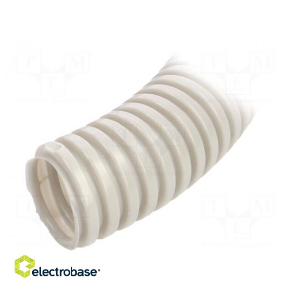 Protective tube | PVC | grey | L: 25m | -25÷60°C | 320N | Øint: 25mm
