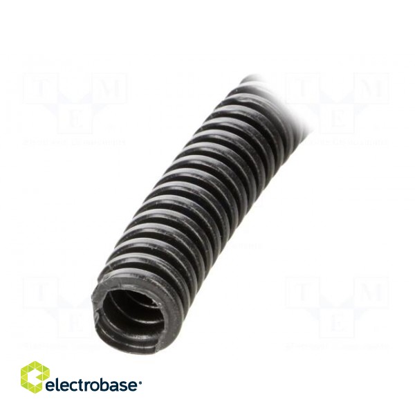 Protective tube | Size: 16 | PVC | black | L: 25m | 320N | Øint: 11mm