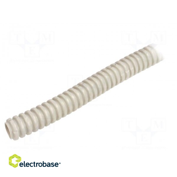 Protective tube | Size: 16 | PVC | grey | L: 50m | 320N | Øint: 11mm