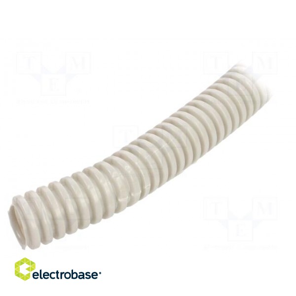Protective tube | Size: 20 | PVC | grey | L: 50m | 320N | Øint: 14.5mm