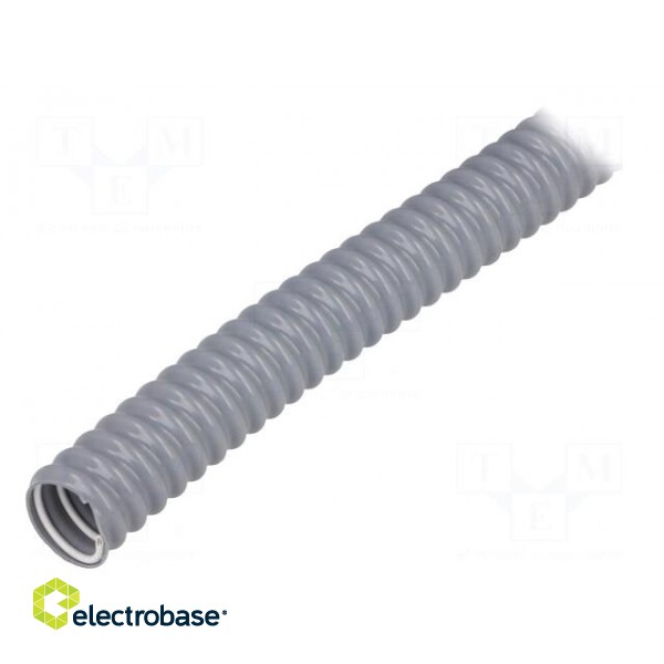 Protective tube | Size: 21 | PVC,steel | light grey | -20÷70°C | UL94HB