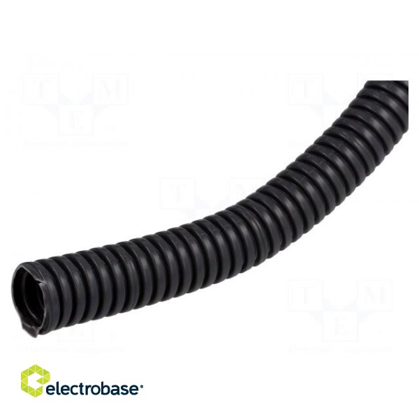 Protective tube | Size: 25 | PVC | dark grey | L: 50m | with pilot wire