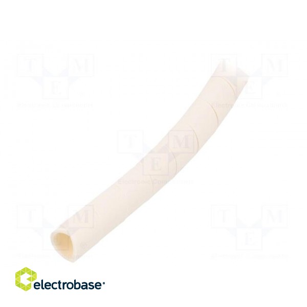 Spiral wrapping | ØBundle : 10÷100mm | PE-FR,polyetylene | white