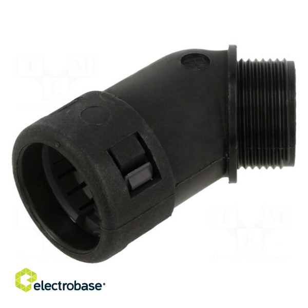 90° angled connector | Thread: metric,outside | polyamide 6 | black