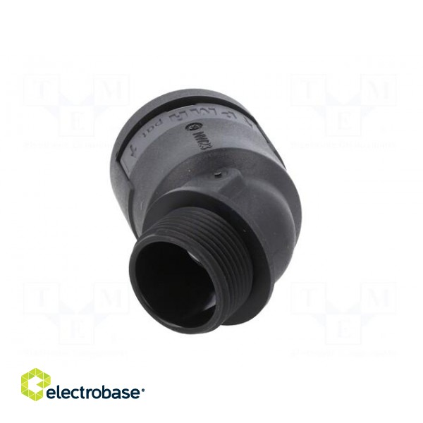 45° angled connector | Thread: metric,outside | polyamide 6 | black фото 5