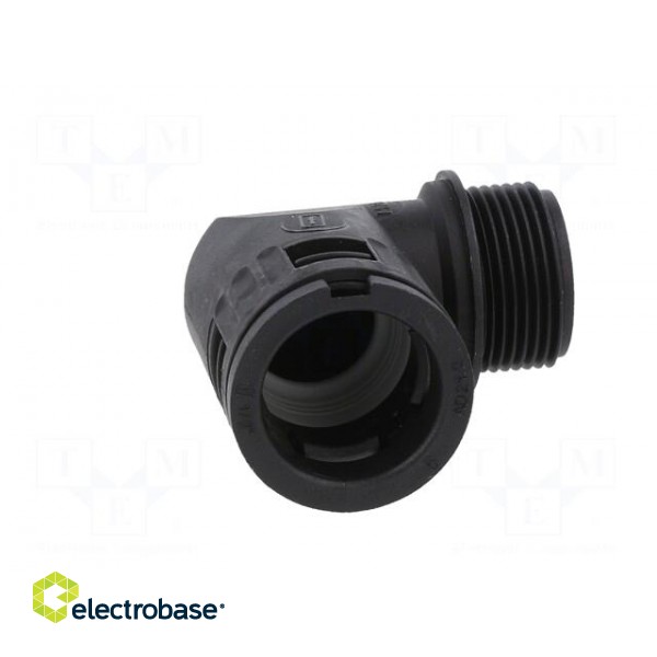 90° angled connector | Thread: metric,outside | polyamide 6 | black фото 9