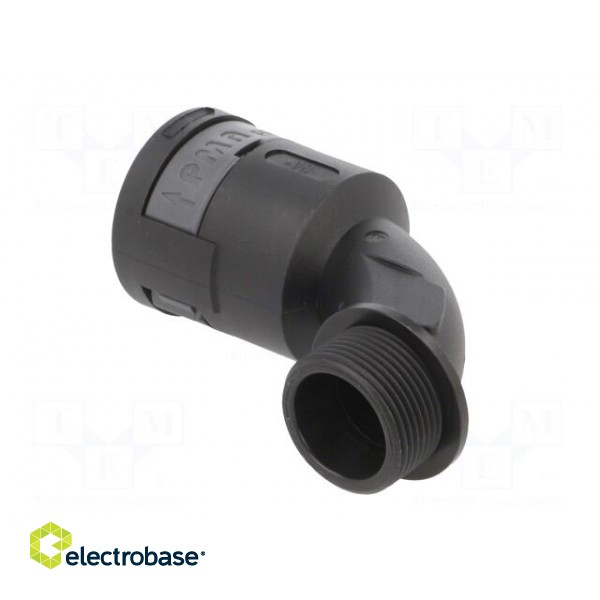 90° angled connector | Thread: metric,outside | polyamide 6 | black image 4