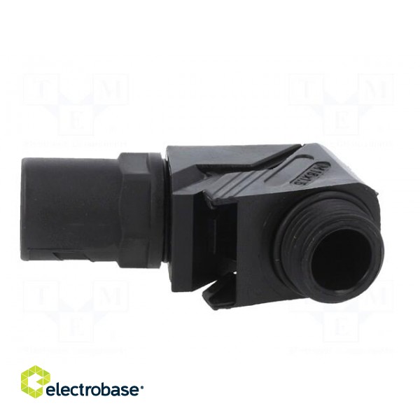 90° angled connector | Thread: metric,outside | polyamide | black фото 6