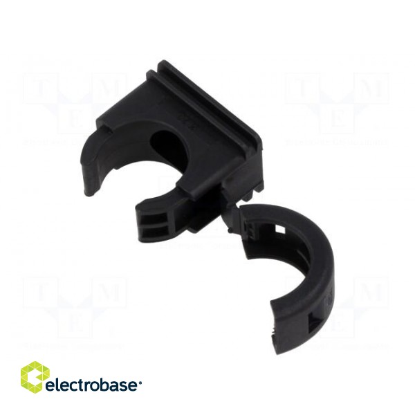 Bracket | polyamide | HelaGuard | -50÷135°C | black | UL94V-2 | Size: 20