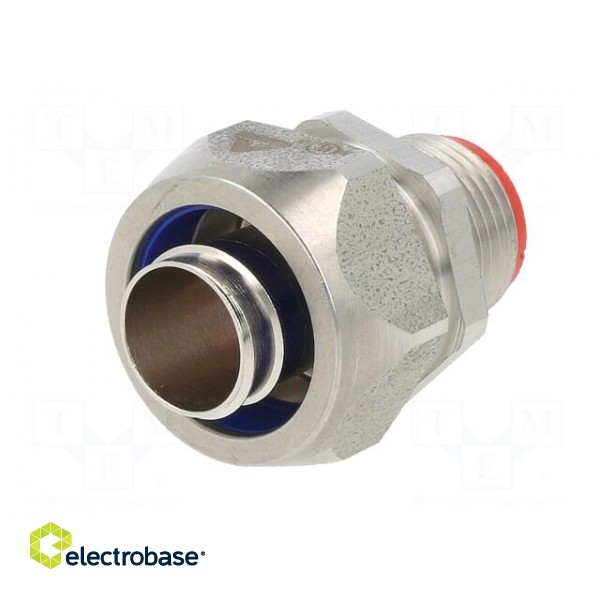 Straight terminal connector | 1/2" | Thread: metric,outside фото 2