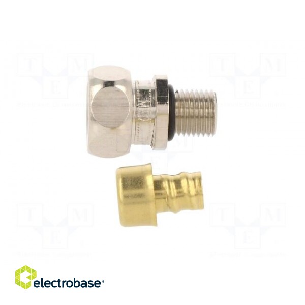 Straight terminal connector | Thread: metric,outside | brass | IP65 фото 3