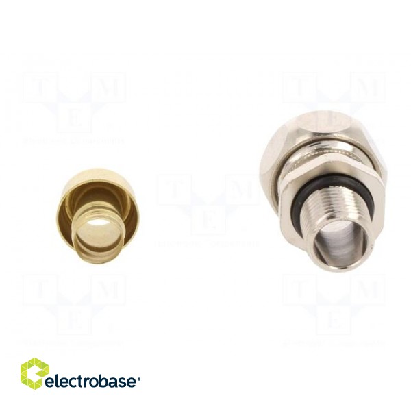 Straight terminal connector | Thread: metric,outside | brass | IP65 фото 5