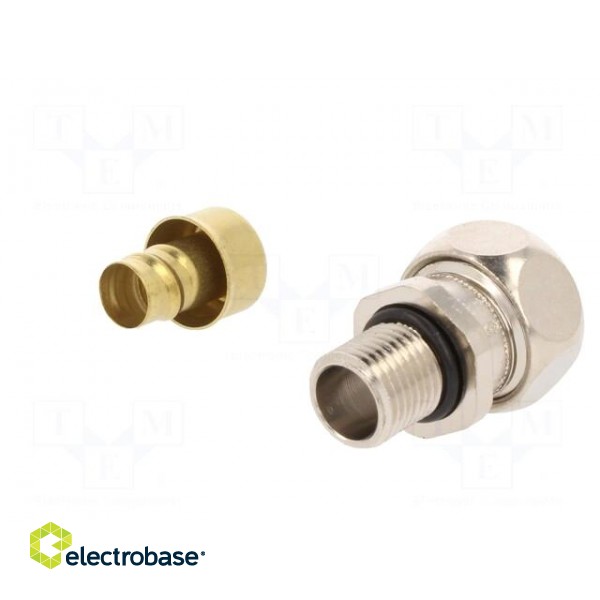 Straight terminal connector | Thread: metric,outside | brass | IP65 фото 6