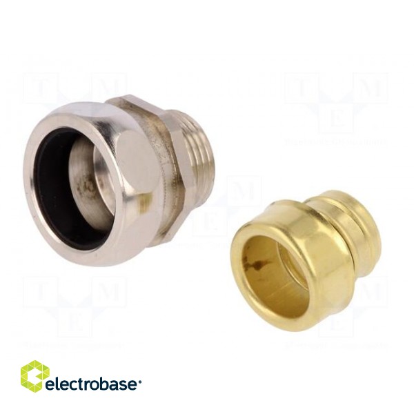 Straight terminal connector | Thread: metric,outside | brass | IP65 image 2