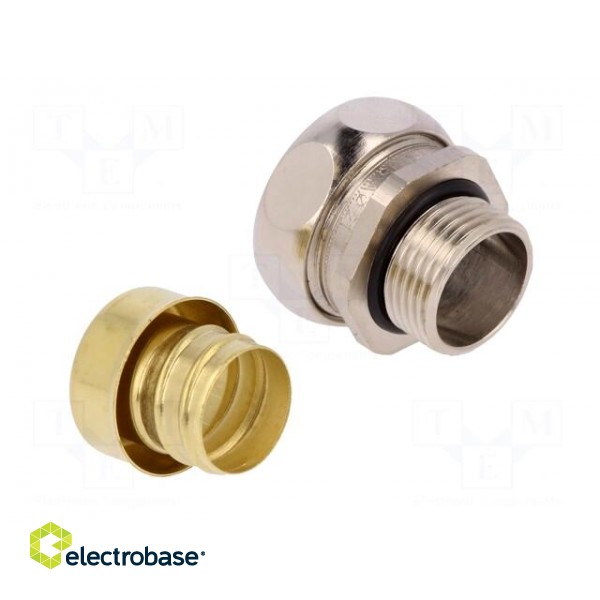 Straight terminal connector | Thread: metric,outside | brass | IP65 image 4