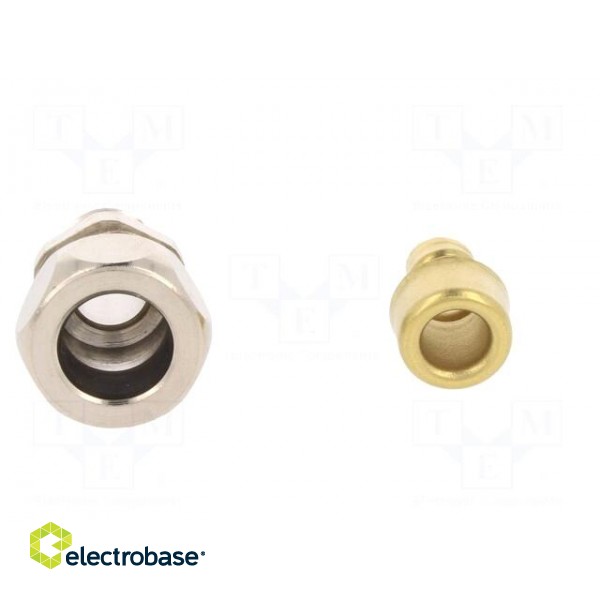 Straight terminal connector | Thread: metric,outside | brass | IP65 фото 9