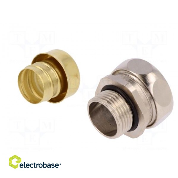 Straight terminal connector | Thread: metric,outside | brass | IP65 image 6