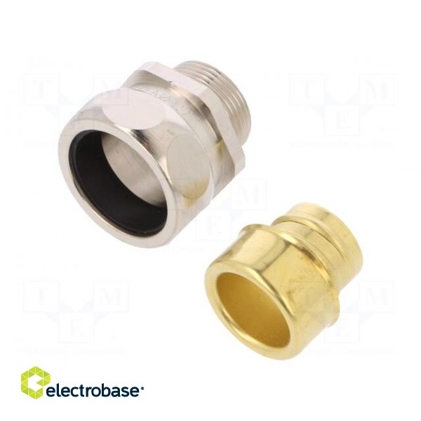 Straight terminal connector | Thread: metric,outside | brass | IP65 paveikslėlis 1