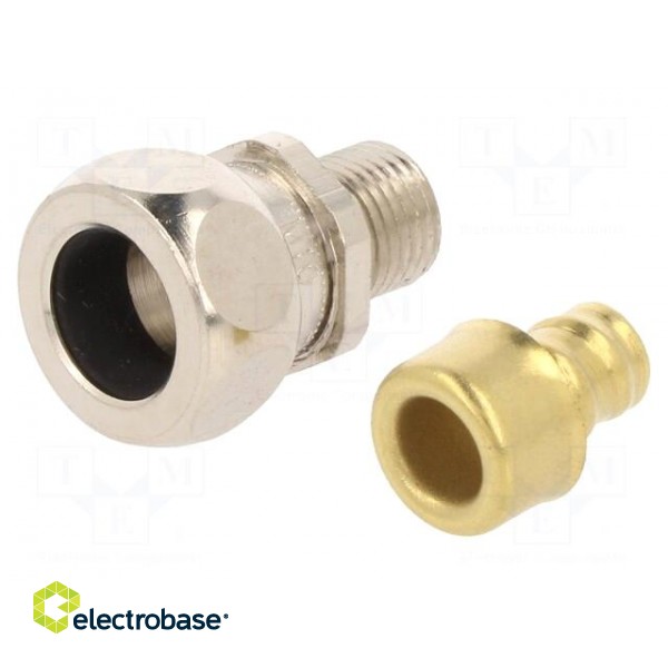 Straight terminal connector | Thread: metric,outside | brass | IP65 фото 1