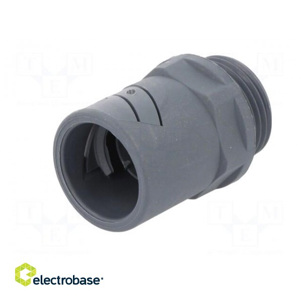 Straight terminal connector | Thread: PG,outside | polyamide | grey image 2