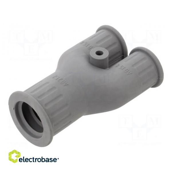 Y-connector | elastomer thermoplastic TPE | -40÷115°C | IP66 | grey image 1
