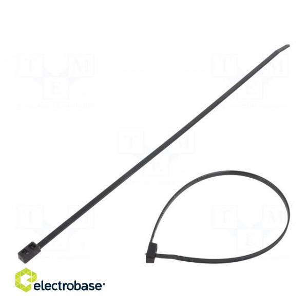 Cable tie | double | L: 305mm | W: 4.7mm | polyamide | 180N | black | T50IDH