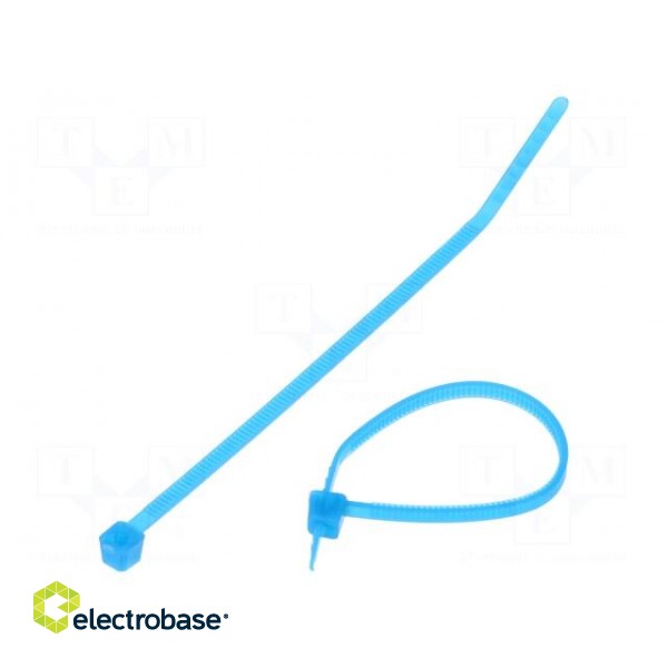 Cable tie | L: 102mm | W: 2.5mm | TEFZEL | 80N | light-blue | Ømax: 22mm