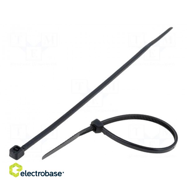 Cable tie | L: 120mm | W: 2.5mm | polyamide | 78.5N | black | Ømax: 30mm